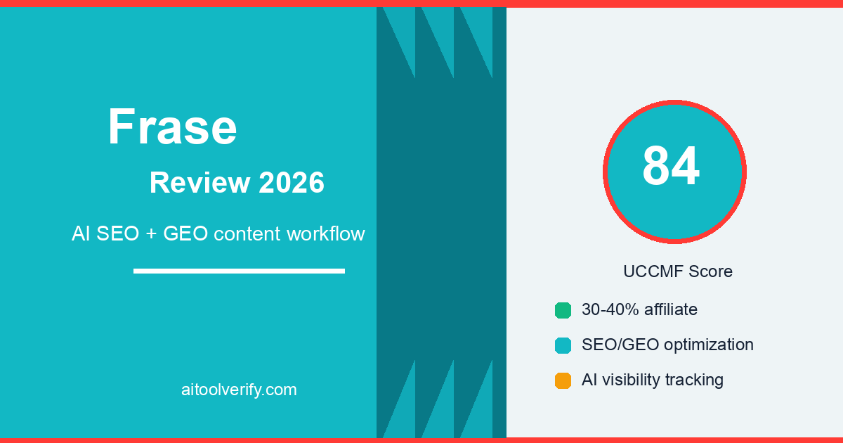 Frase Review 2026 AI SEO and GEO workflow cover