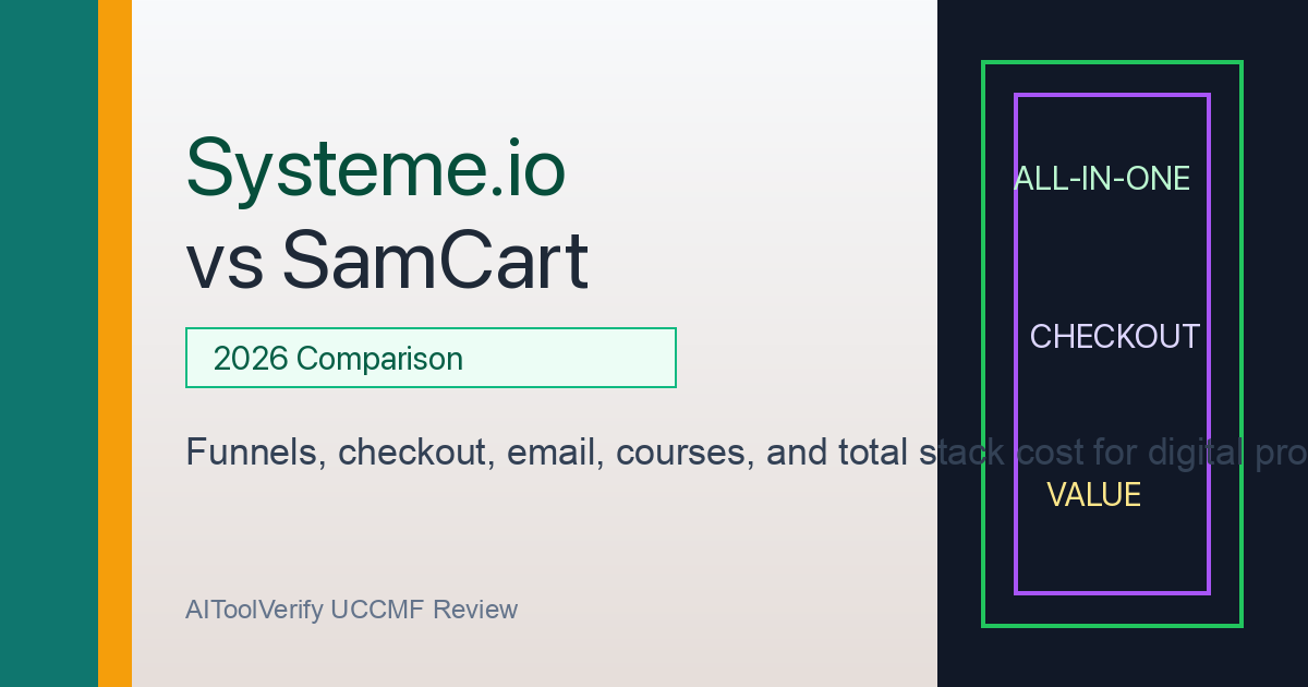 Systeme.io vs SamCart 2026: Which Platform Is Better for Selling Digital Products?
